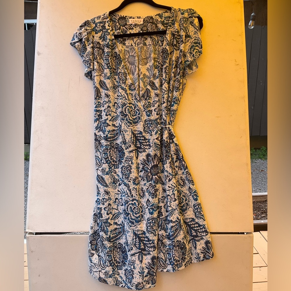Velvet by Graham & Spencer Shani Floral Wrap Minidress